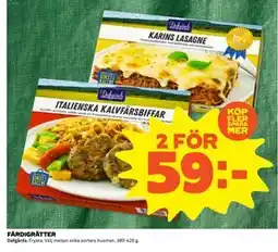Coop Daglivs FÄRDIGRÄTTER, SEK 59 erbjuda