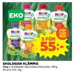Coop Daglivs EKOLOGISK KLÄMMIS, SEK 55 erbjuda