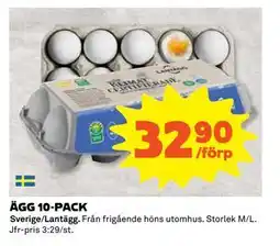 Coop Daglivs ÄGG 10-PACK, SEK 32.9 erbjuda