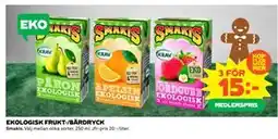 Coop Daglivs EKOLOGISK FRUKT-/BÄRDRYCK, Medlemspris erbjuda