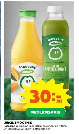 Coop Daglivs JUICE/SMOOTHIE, Medlemspris erbjuda