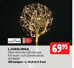 Jem&Fix LJUSSLINGA, SEK 69.95 erbjuda