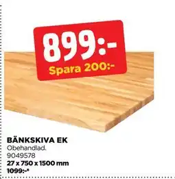 Jem&Fix BÄNKSKIVA EK, SEK 899 erbjuda