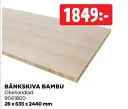 Jem&Fix BÄNKSKIVA BAMBU, SEK 1849 erbjuda
