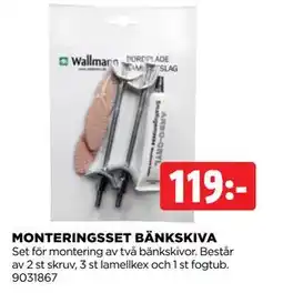 Jem&Fix MONTERINGSSET BÄNKSKIVA, SEK 119 erbjuda
