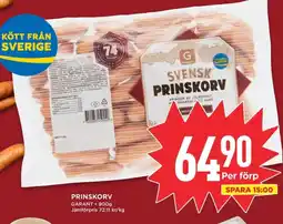 Willys Prinskorv erbjuda