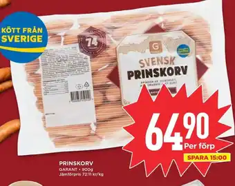Willys Prinskorv erbjuda