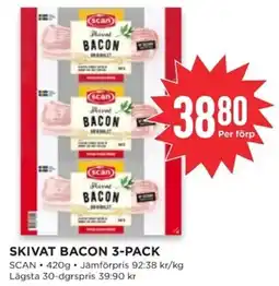Willys Skivat bacon 3-pack erbjuda