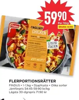 Willys Flerportionsrätter erbjuda