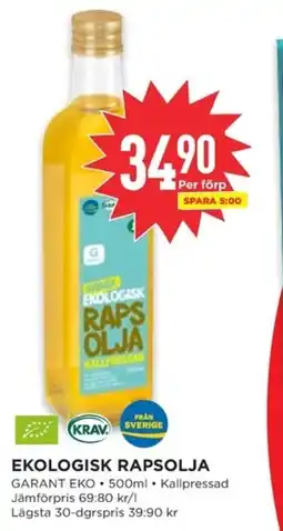 Willys Ekologisk rapsolja erbjuda