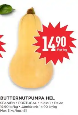 Willys Butternutpumpa hel erbjuda