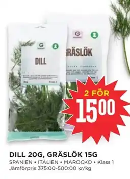 Willys Dill , gräslök erbjuda