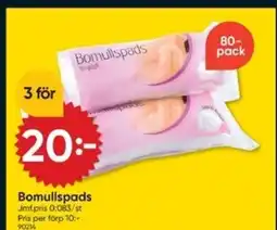 DollarStore Bomullspads erbjuda