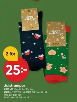 DollarStore Julstrumpor erbjuda