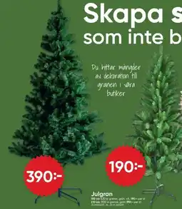 DollarStore Julgran erbjuda