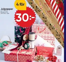 DollarStore Julpapper erbjuda