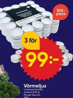 DollarStore Värmeljus erbjuda