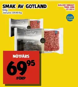 MatArket Smak av gotland nötfärs erbjuda