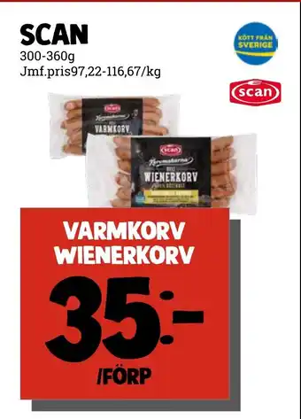 MatArket Scan varmkorv wienerkorv erbjuda