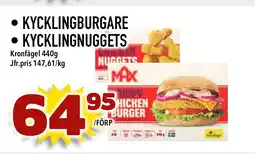 MatArket Kycklingburgare • kycklingnuggets erbjuda