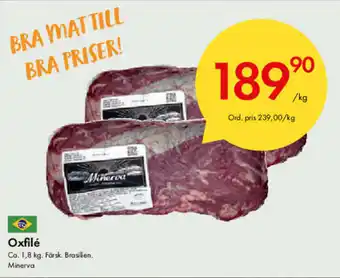 Snabbgross Oxfilé 1,8kg erbjuda