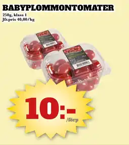 Bonum Matmarknad Babyplommontomater erbjuda