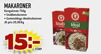 Din Mat Makaroner erbjuda