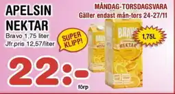 Nya Pulsen Apelsin nektar erbjuda