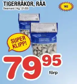 Nya Pulsen Tigerräkor. råa erbjuda