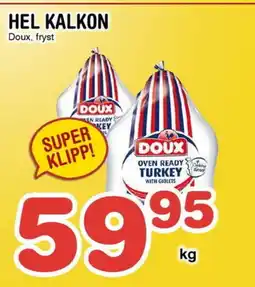 Nya Pulsen Hel kalkon doux, fryst erbjuda