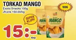 Nya Pulsen Torkad mango erbjuda
