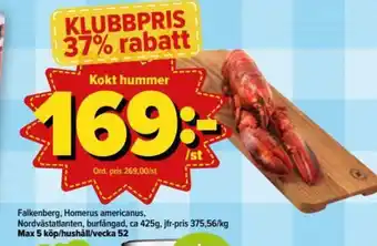 Östenssons Kokt hummer 425g erbjuda