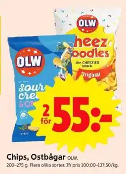 ICA Supermarket Chips, Ostbågar OLW erbjuda