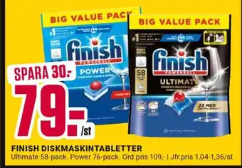 ÖoB FINISH DISKMASKINTABLETTER erbjuda