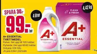 ÖoB A+ ESSENTIAL TVÄTTMEDEL erbjuda