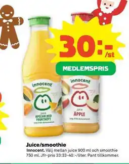 Stora Coop Juice, Smoothie erbjuda