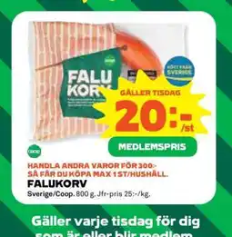 Coop Falukorv erbjuda