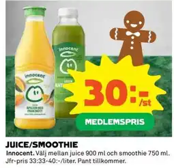 Coop Innocent Juice/Smoothie erbjuda
