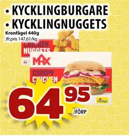 Matvärlden Tensta Kronfågel Kycklingburgare • Kycklingnuggets erbjuda
