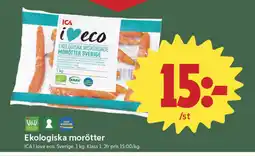 ICA Nära ICA Ekologiska morötter erbjuda