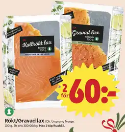 ICA Nära ICA Rökt/Gravad lax erbjuda
