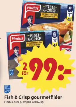ICA Nära Findus Fish & Crisp gourmetfiléer erbjuda