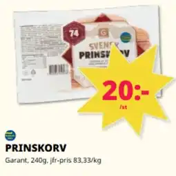 Tempo Garant Prinskorv erbjuda