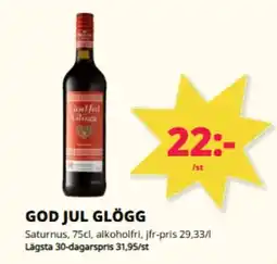 Tempo Saturnus God jul glögg erbjuda