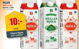 Extra Mjällby Stormarknad GARANT Mjölk erbjuda