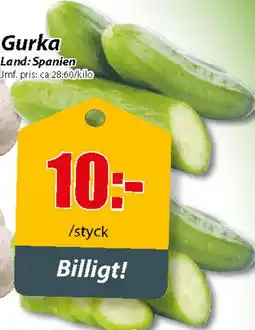 Extra Mjällby Stormarknad Gurka erbjuda