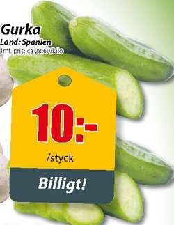 Extra Mjällby Stormarknad Gurka erbjuda