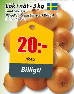 Extra Mjällby Stormarknad Lök i nät erbjuda