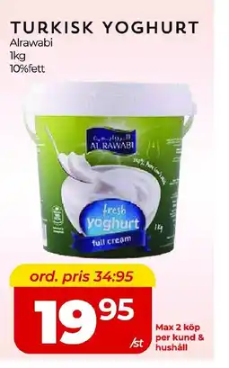 Matrix Butikerna Alrawabi Turkisk yoghurt erbjuda