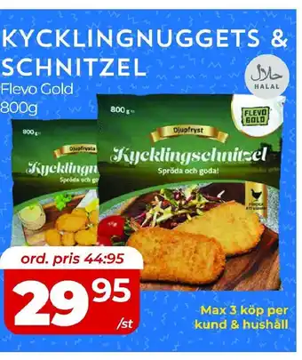 Matrix Butikerna Flevo Gold Kycklingnuggets & schnitzel erbjuda